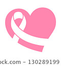 ribbon symbol design in heart. 130289199