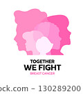 Pink women' faces overlapping each other.  130289200