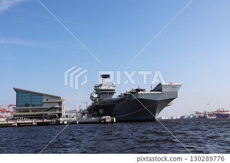 A panoramic view of the British aircraft carrier Prince of Wales in Tokyo Bay A panoramic view of the British aircraft carrier Prince of Wales in Tokyo Bay 130289776