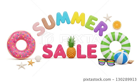 summer sale background with colorful candies summer sale background with colorful candies 130289913