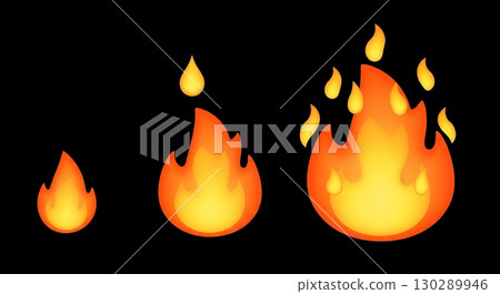 fire flames on black background fire flames on black background 130289946