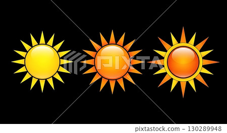 icon of a sun icon of a sun 130289948