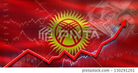 Kyrgyzstan financial growth on market graph. Kyrgyzstan economic growth on financial graph Kyrgyzstan financial growth on market graph. Kyrgyzstan economic growth on financial graph 130291201