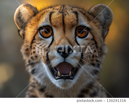 Cheetah in the Wild: A Majestic Feline with Spots in the Savannah Habitat 130291316