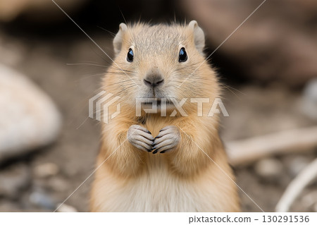 Cute squirrel wildlife shot featuring nature's adorable furry rodent and natural surroundings 130291536