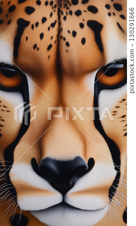 Closeup of a cheetah's eyes in wildlife showcasing spots and nature's beauty Closeup of a cheetah's eyes in wildlife showcasing spots and nature's beauty 130291666