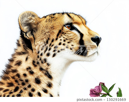 Cheetah wildlife feline animal with spots in nature, a perfect predator for the savannah Cheetah wildlife feline animal with spots in nature, a perfect predator for the savannah 130291669
