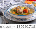 Tortellini in Broth Close-Up. 130291718