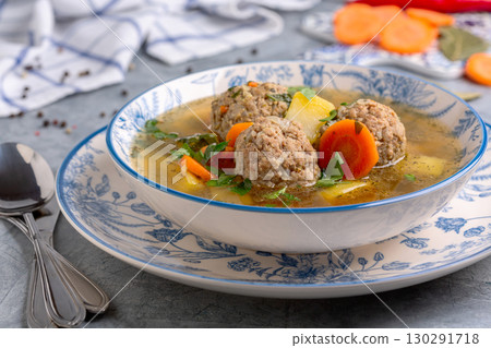 Tortellini in Broth Close-Up. Tortellini in Broth Close-Up. 130291718