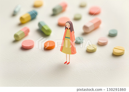 Woman suffering from overdose (diorama) 130291860