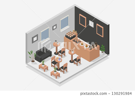 Isometric bar room Isometric bar room 130291984