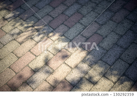 磚砌公園設施地面紋理影像 130292359