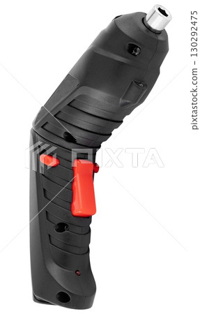 Convenient cordless screwdriver for DIY enthusiasts and professional use. On a white background. 130292475