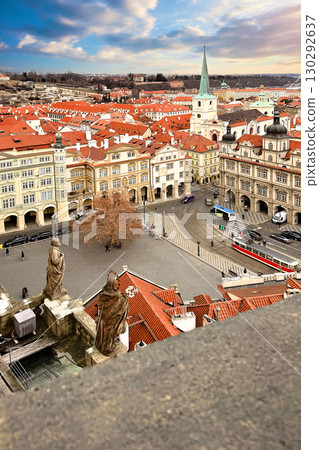 Cityscape view on old town in Prague city Cityscape view on old town in Prague city 130292637