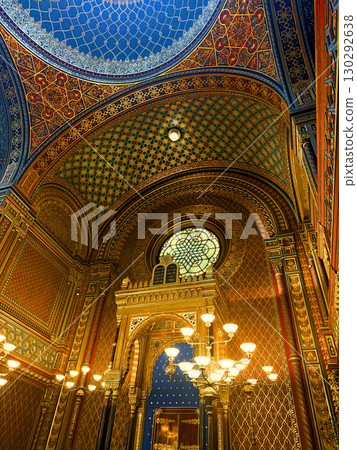 Prague Spanish Synagogue indoor, Jewish Museum, Jewish quarter Prague Spanish Synagogue indoor, Jewish Museum, Jewish quarter 130292638