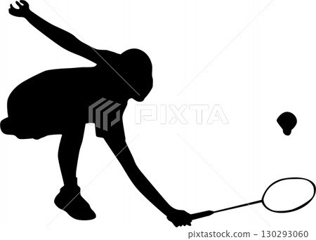 Badminton form silhouette 14 130293060