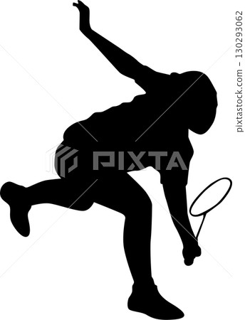 Badminton form silhouette 12 130293062