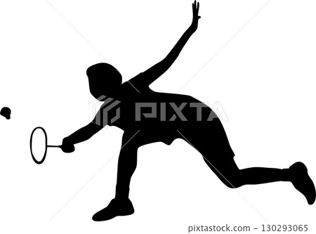 Badminton form silhouette 9 130293065