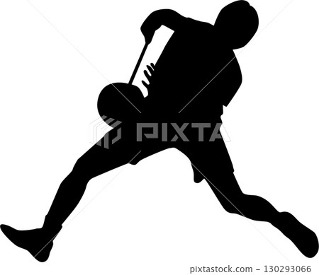 Badminton form silhouette 8 130293066