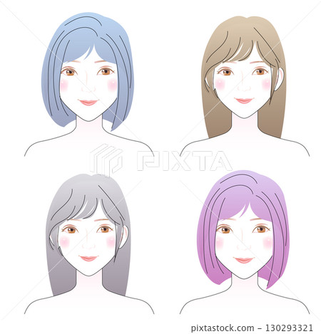 Hair color: warm and cool tones Hair color: warm and cool tones 130293321