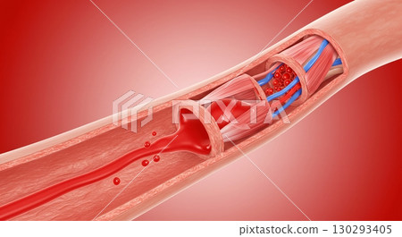 3d medical illustration of the pelvis bone 130293405