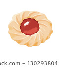 Strawberry jam cookies 130293804