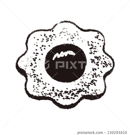 花形果醬餅乾線描 花形果醬餅乾線描 130293810