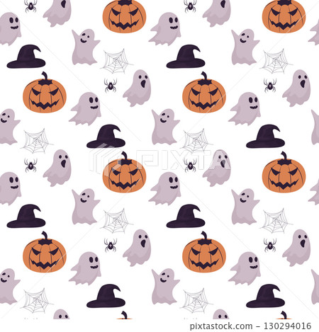 halloween seamless pattern 130294016