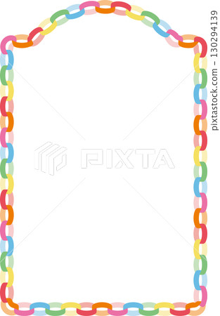 彩色紙花環框架插圖 | 花環,紙鏈,花環,色彩鮮豔,裝飾, 彩色紙花環框架插圖 | 花環,紙鏈,花環,色彩鮮豔,裝飾, 130294139