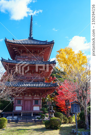 被秋葉包圍的寶勝寺 130294156