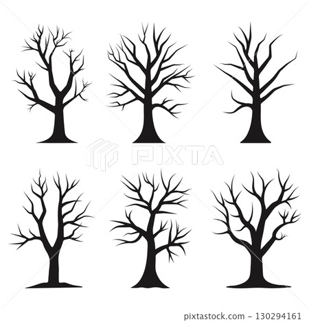 silhouette, monochrome, tree 130294161