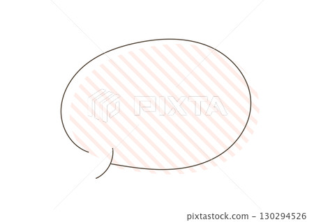 Cute doodle style striped speech bubble frame Cute doodle style striped speech bubble frame 130294526