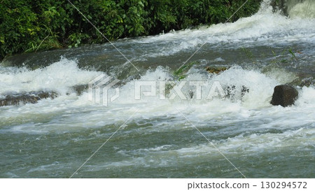 Flooding and rising water levels of rivers 130294572