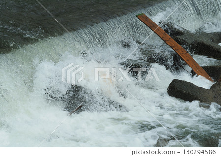 Flooding and rising water levels of rivers Flooding and rising water levels of rivers 130294586
