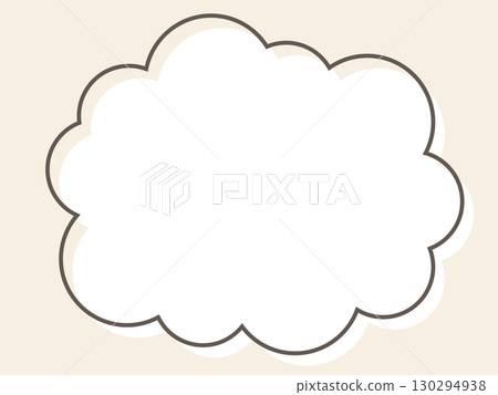 Simple cloud speech bubble set Simple cloud speech bubble set 130294938