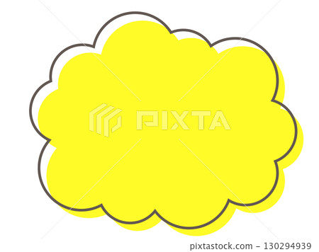 Simple cloud speech bubble set Simple cloud speech bubble set 130294939