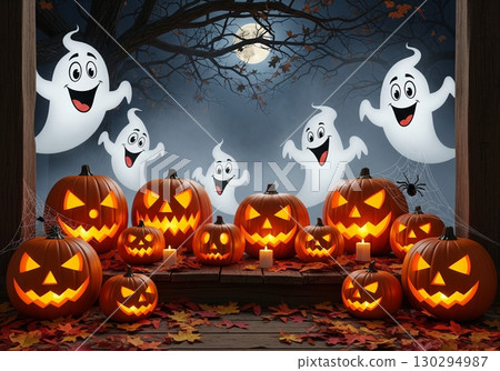 萬聖節 南瓜 燈籠 130294987
