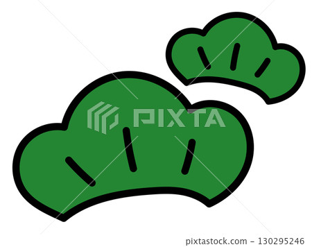 Pine tree simple illustration New Year's card Pine tree simple illustration New Year's card 130295246