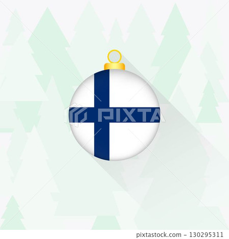 Finland National Flag Christmas Decoration. Finland National Flag Christmas Decoration. 130295311