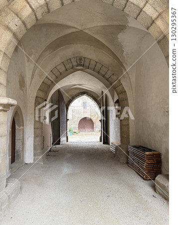 The castle Horsovsky Tyn founded in the half of the 13th century. In 1547, it was rebuilt into a monumental renaissance castle. The castle Horsovsky Tyn founded in the half of the 13th century. In 1547, it was rebuilt into a monumental renaissance castle. 130295367