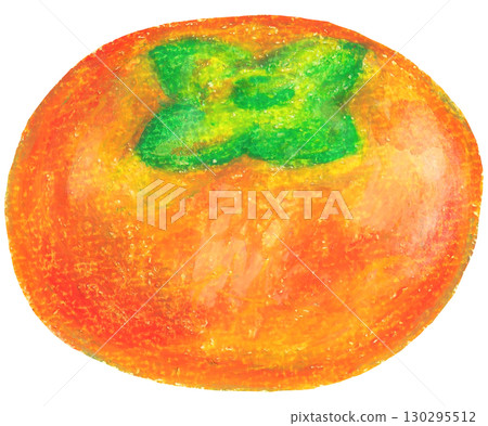 柿子插圖油畫棒畫 130295512