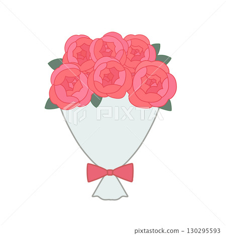 一束紅玫瑰,插圖,慶典,禮物,禮品 一束紅玫瑰,插圖,慶典,禮物,禮品 130295593