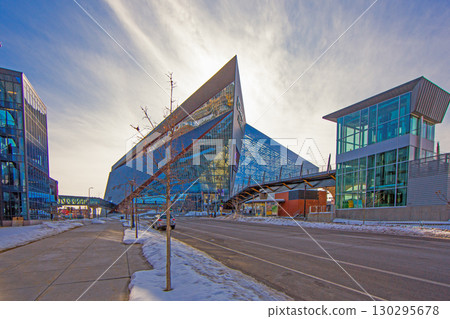 Modern architecture of Denver Colorado Convention Center in winter Modern architecture of Denver Colorado Convention Center in winter 130295678