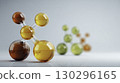 Visualization of Atoms and Molecules in Minimalist Style. High quality FullHD footage 130296165