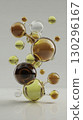 Visualization of Atoms and Molecules in Minimalist Style. High quality FullHD footage 130296167