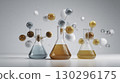 Visualization of Atoms and Molecules in Minimalist Style. High quality FullHD footage 130296175