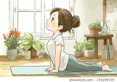 美優系列：溫暖的年輕女性減肥場景 130296539