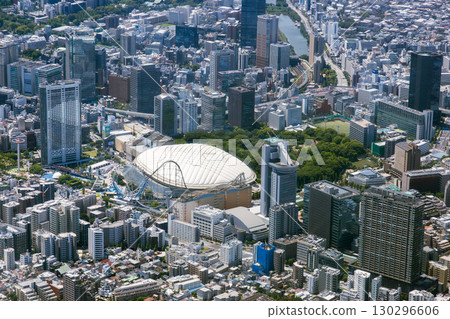 東京都文京區後樂一丁目地區的鳥瞰圖 130296606