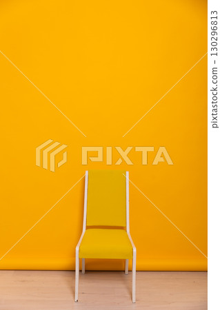 vintage chair in the interior of an empty room 130296813