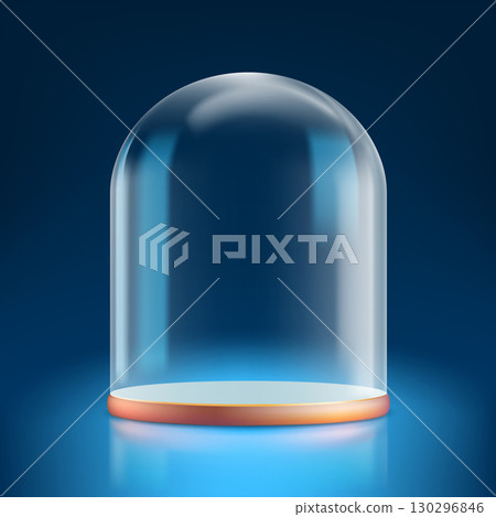 Template glass dome with stand 130296846